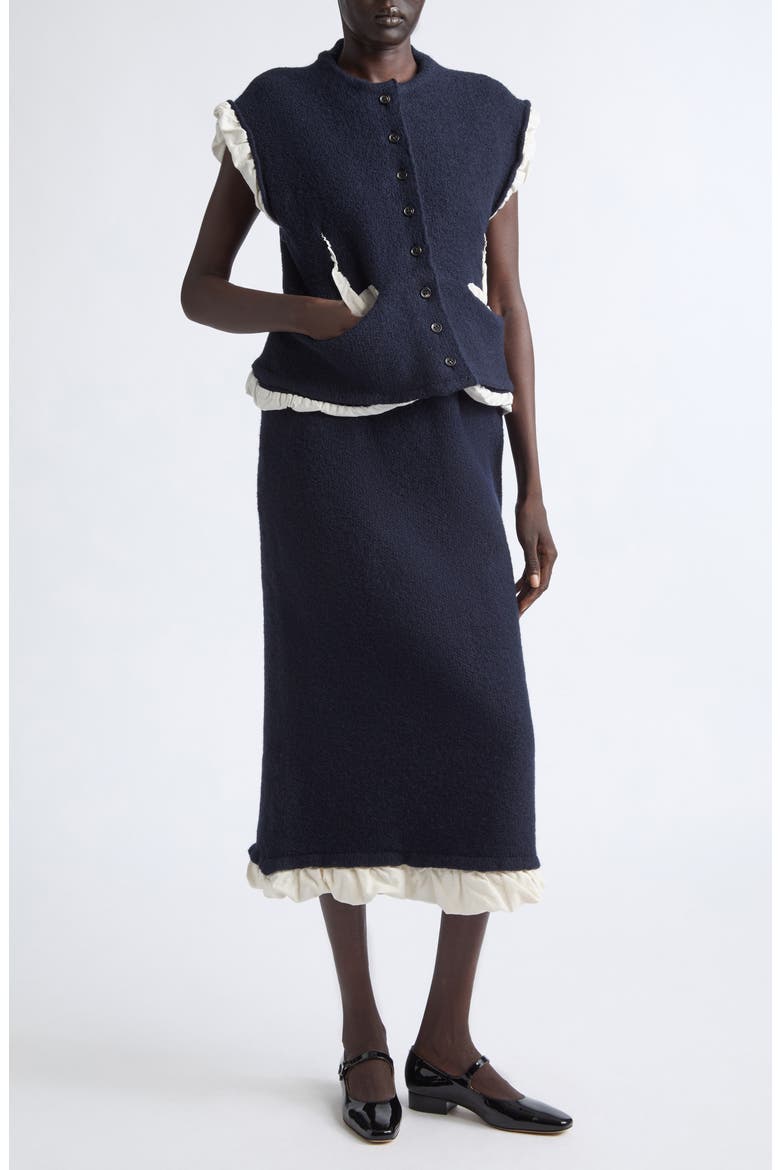 Fulling Midi Skirt, Main, color, NAVY