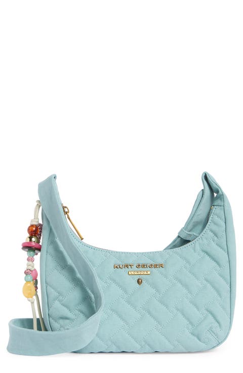 Angel Quilted Hobo Shoulder Bag