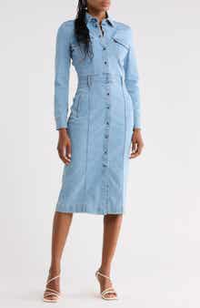Luxe Long Sleeve Denim Shirtdress