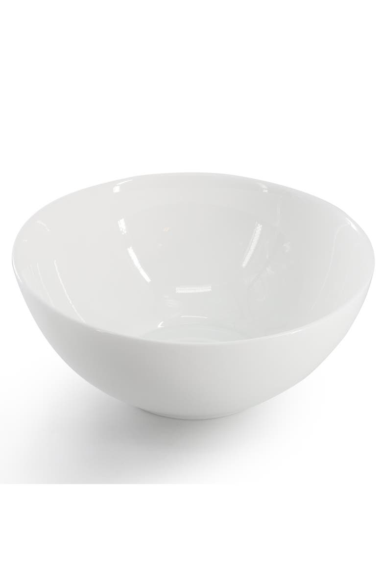 Ultra By Gibson Olstead 8 Piece 6.8 Inch Round Break-Resistant Tempe Opal Glass Bowl Set, Alternate, color, White