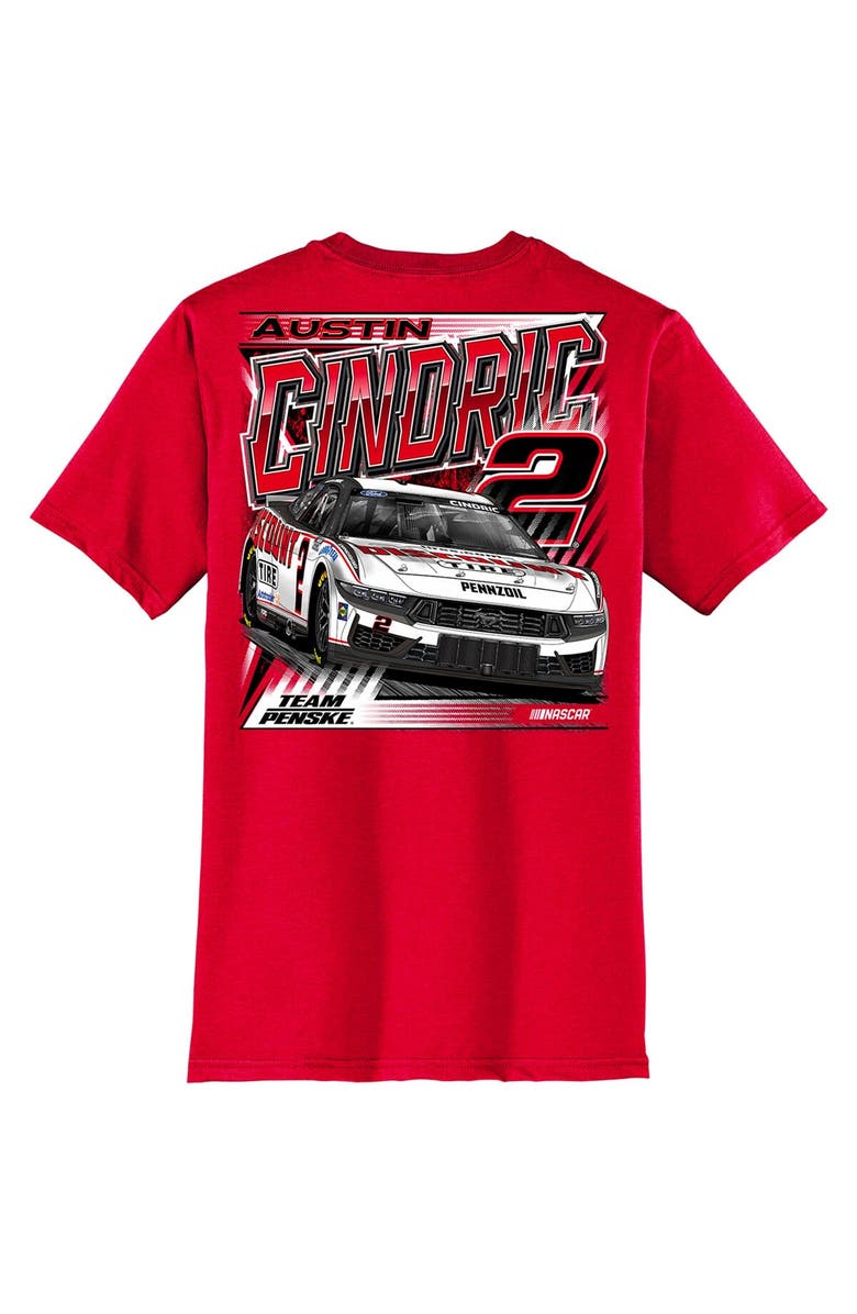 TEAM PENSKE Men's Team Penske Red Austin Cindric Car T-Shirt, Alternate, color, Red