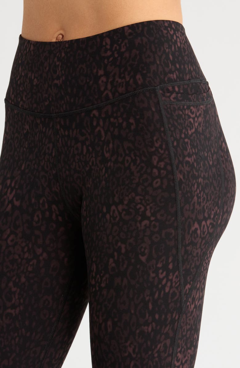 Sweaty Betty Ultimate Pocket Studio 7/8 Leggings, Alternate, color, Brown Panther Print