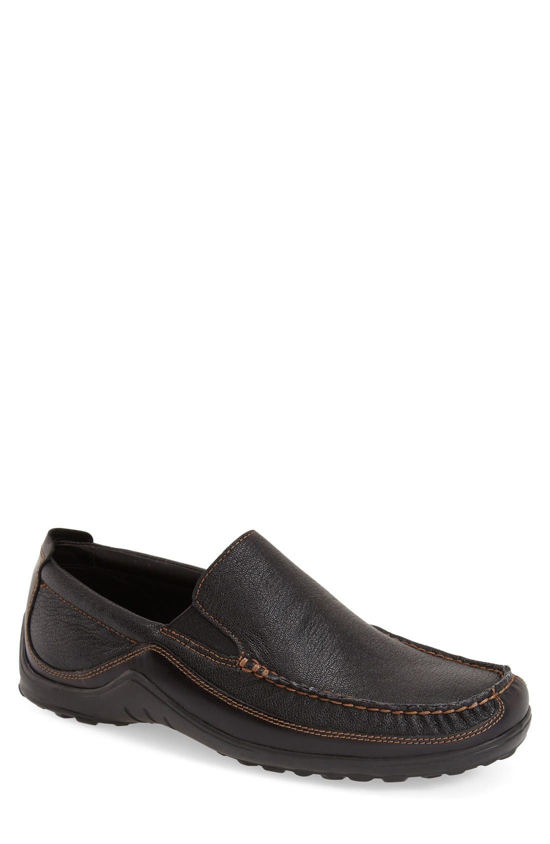 'Tucker Venetian' Loafer - Wide Width Available, Main, color, BLACK