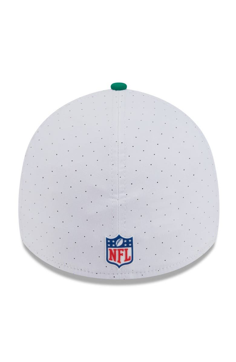 New Era Men's New Era  White/Kelly Green Philadelphia Eagles 2025 NFL Training Camp Throwback Logo 39THIRTY Flex Hat, Alternate, color, White