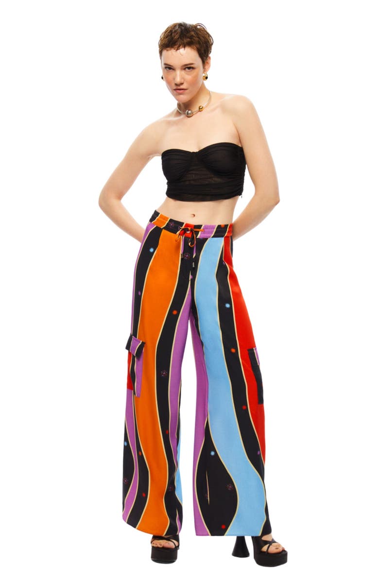 Nocturne Strapless Tulle Crop Top, Alternate, color, 