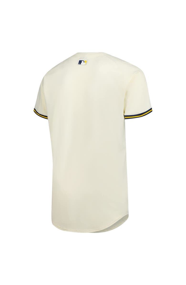 Nike Men's Nike Cream Milwaukee Brewers Home Elite Jersey, Alternate, color, Cream