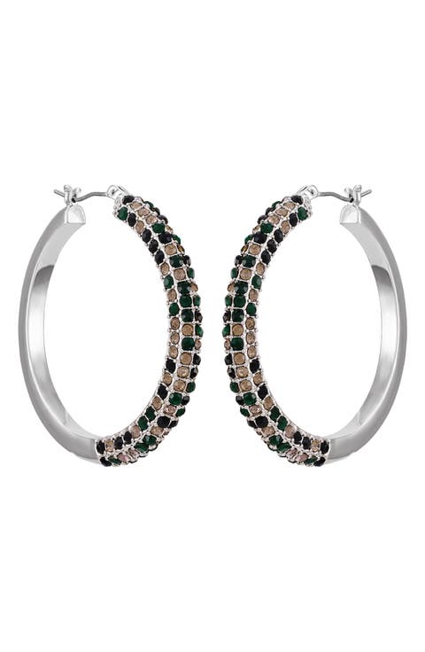Pavé Hoop Earrings