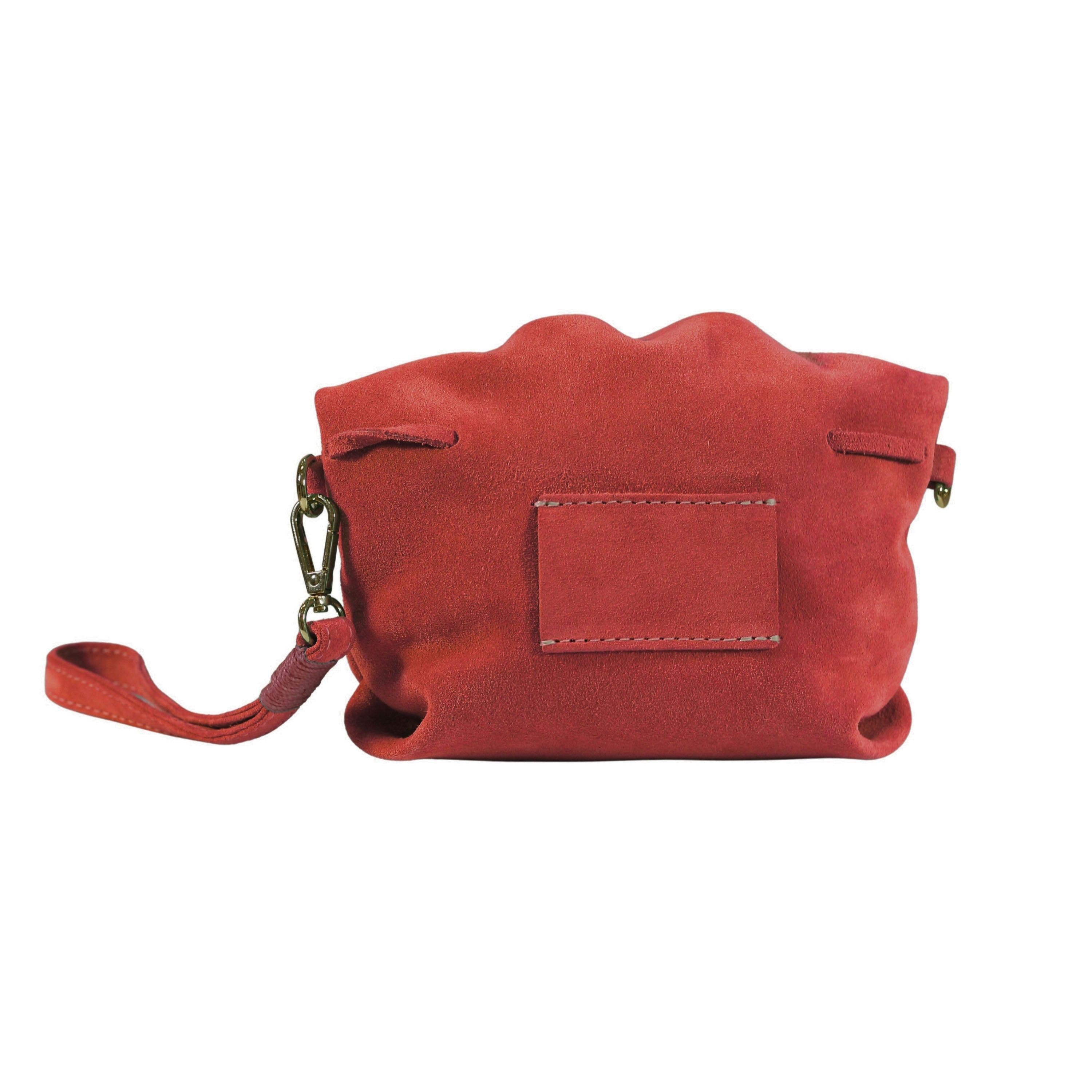 Carlos Falchi Mini Butterfly Suede Leather Bag, Alternate, color, Malbec