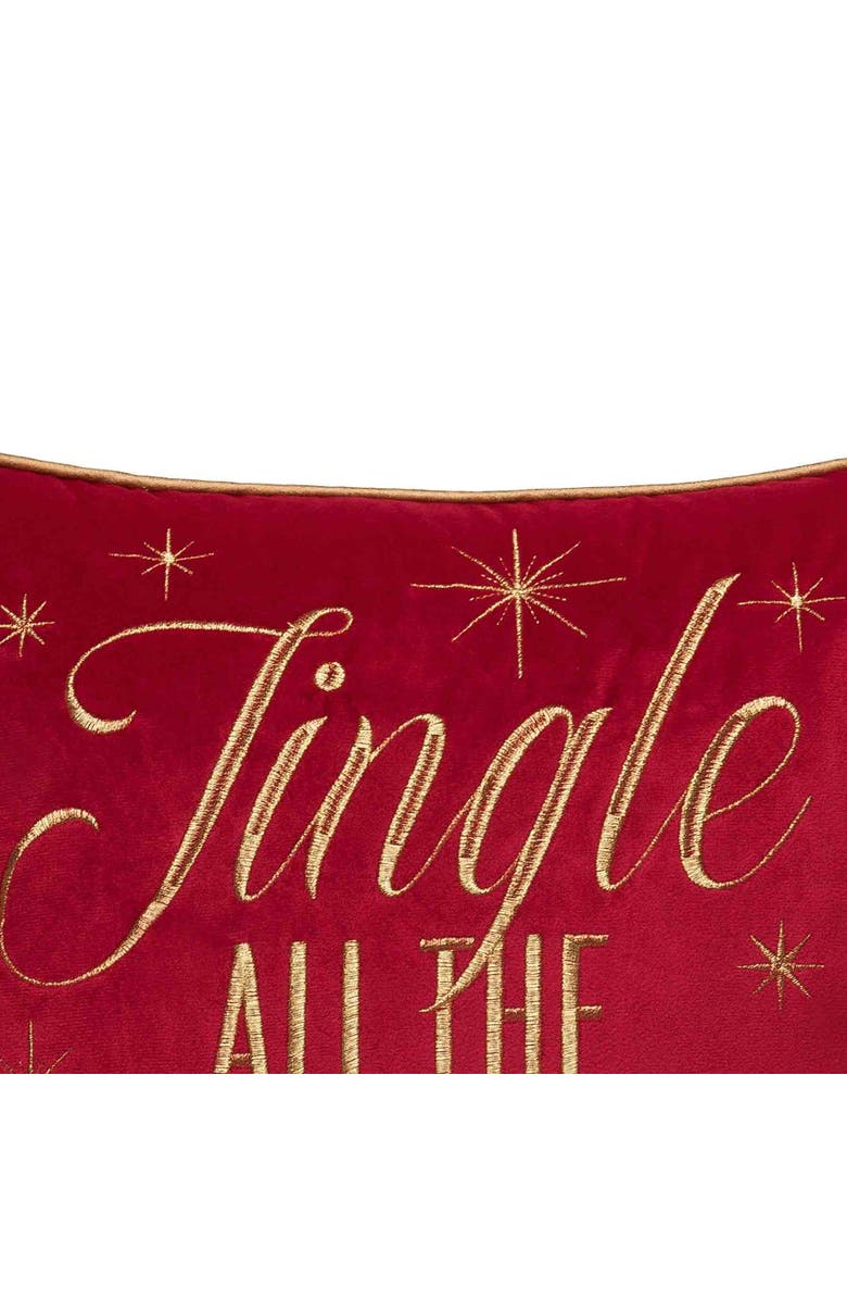 C&F Home Jingle All The Way Christmas Throw Pillow, 18" x 18", Alternate, color, Red