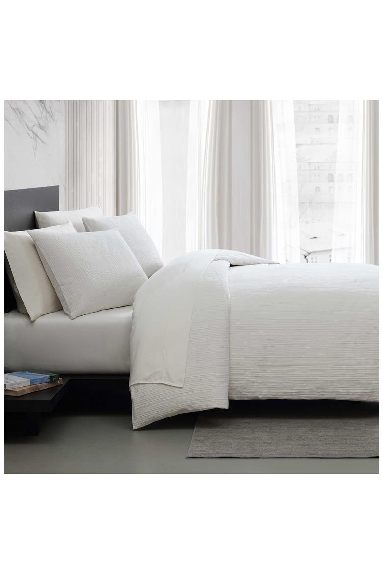 Bark Textured Cotton Comforter Set, Alternate, color, WHITE