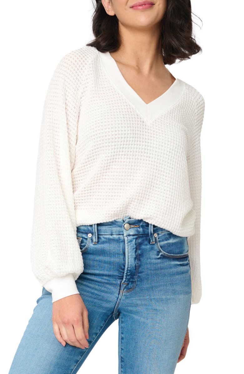GIBSONLOOK Courtside Open Stitch Sweater, Main, color, Ivory