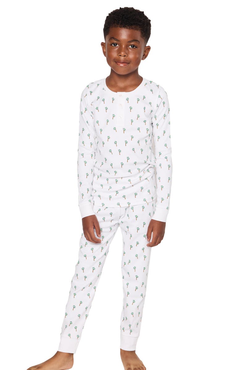 Petite Plume Kids' Print Fitted Pima Cotton Pajamas, Alternate, color,