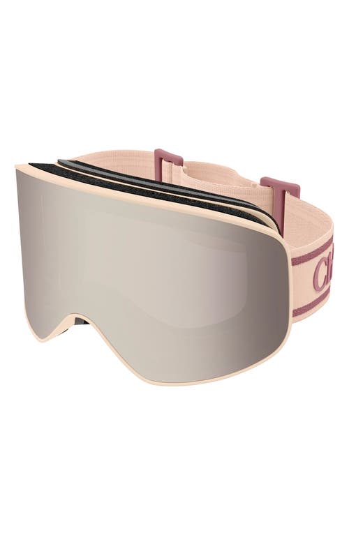 Chloé 99mm Mirrored Ski Mask In Gold