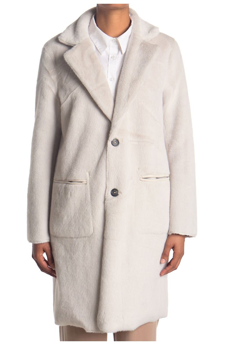 Lauren Ralph Lauren Reversible Faux Shearling Long Coat, Alternate, color, 