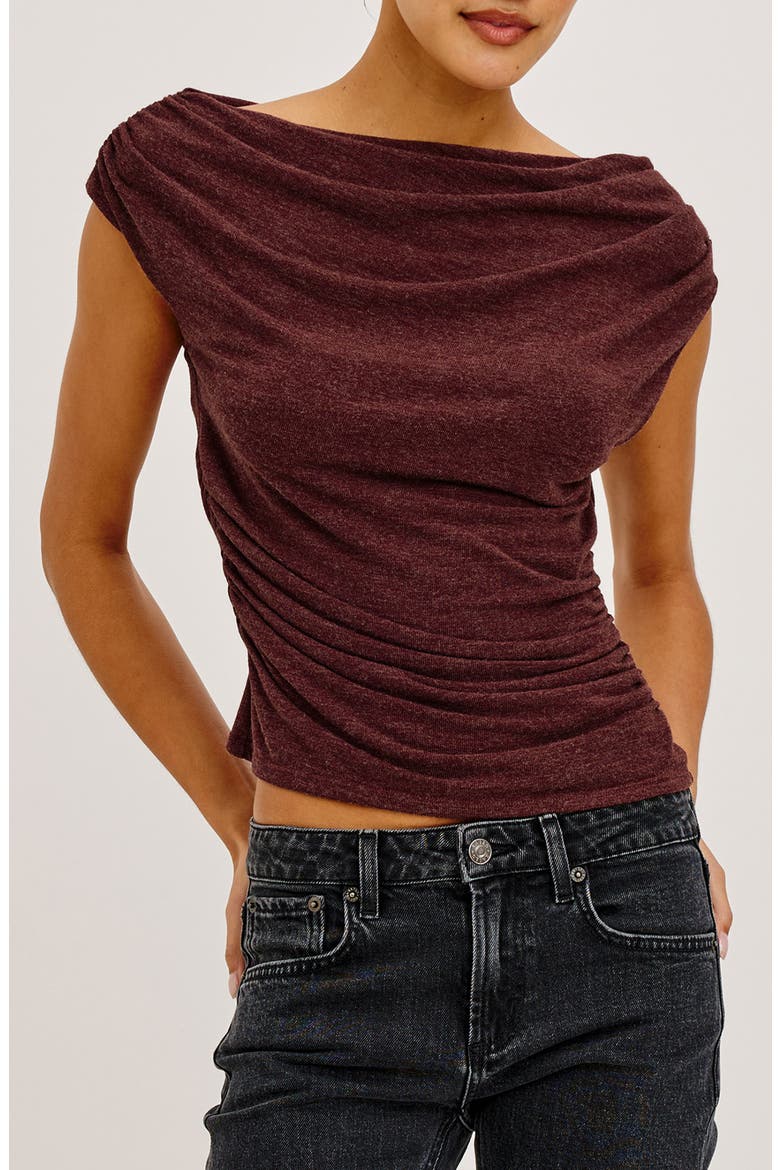 Dominic Cowl Neck Top, Main, color, MERLOT
