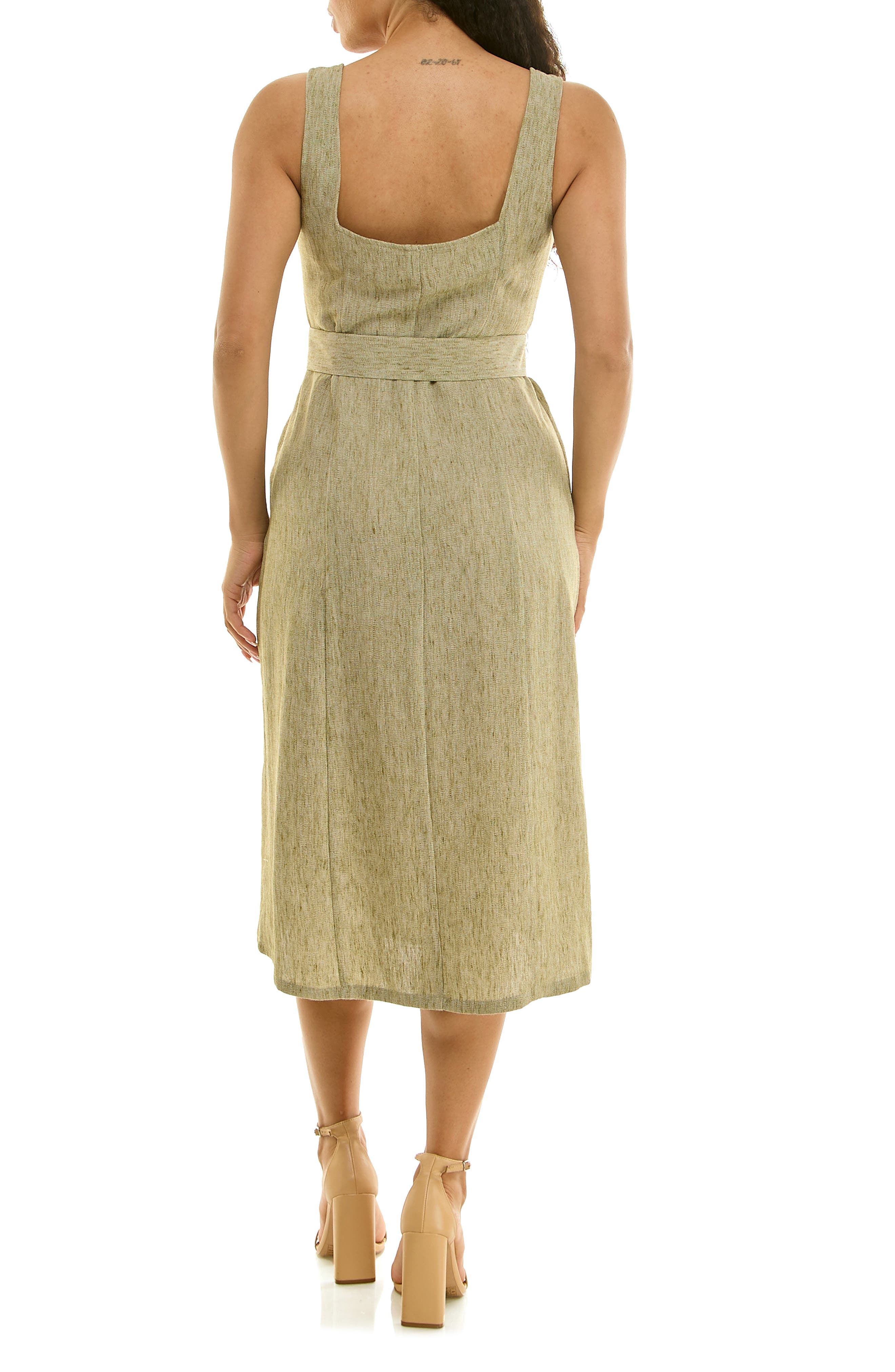 Square Neck Button Front Dress - image 4