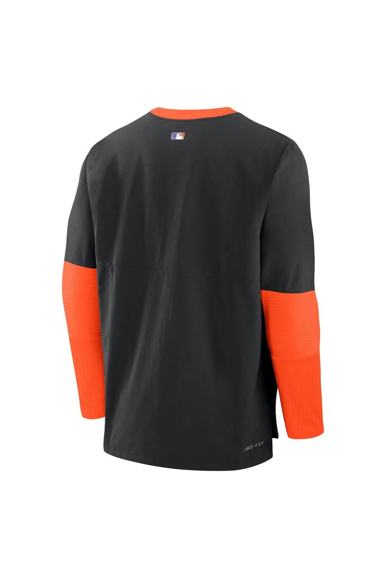 Men's Nike  Black/Orange San Francisco Giants 2025 City Connect Authentic Collection Lightweight Player Tri-Blend Performance Long Sleeve T-Shirt, Alternate, color, Black