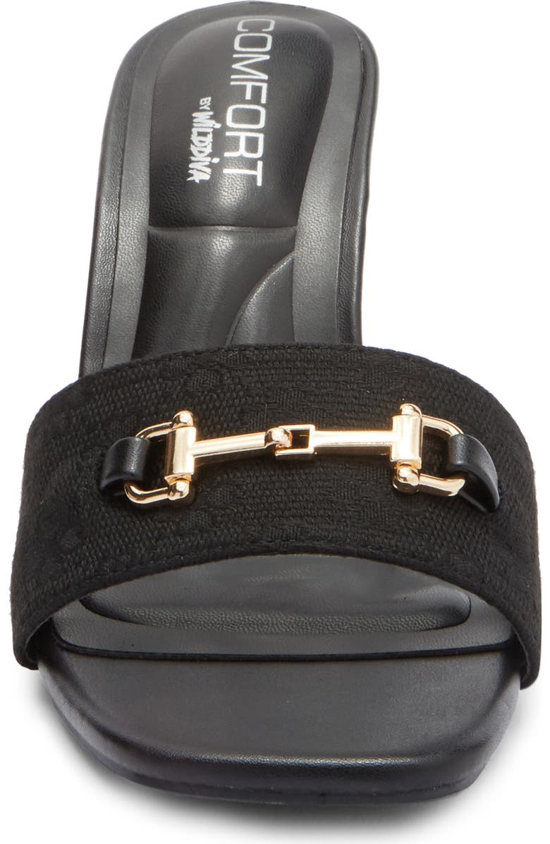 WILD DIVA LOUNGE Viera Block Heel Bit Sandal, Alternate, color, Black