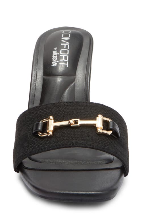 Wild Diva Lounge Viera Block Heel Bit Sandal In Black