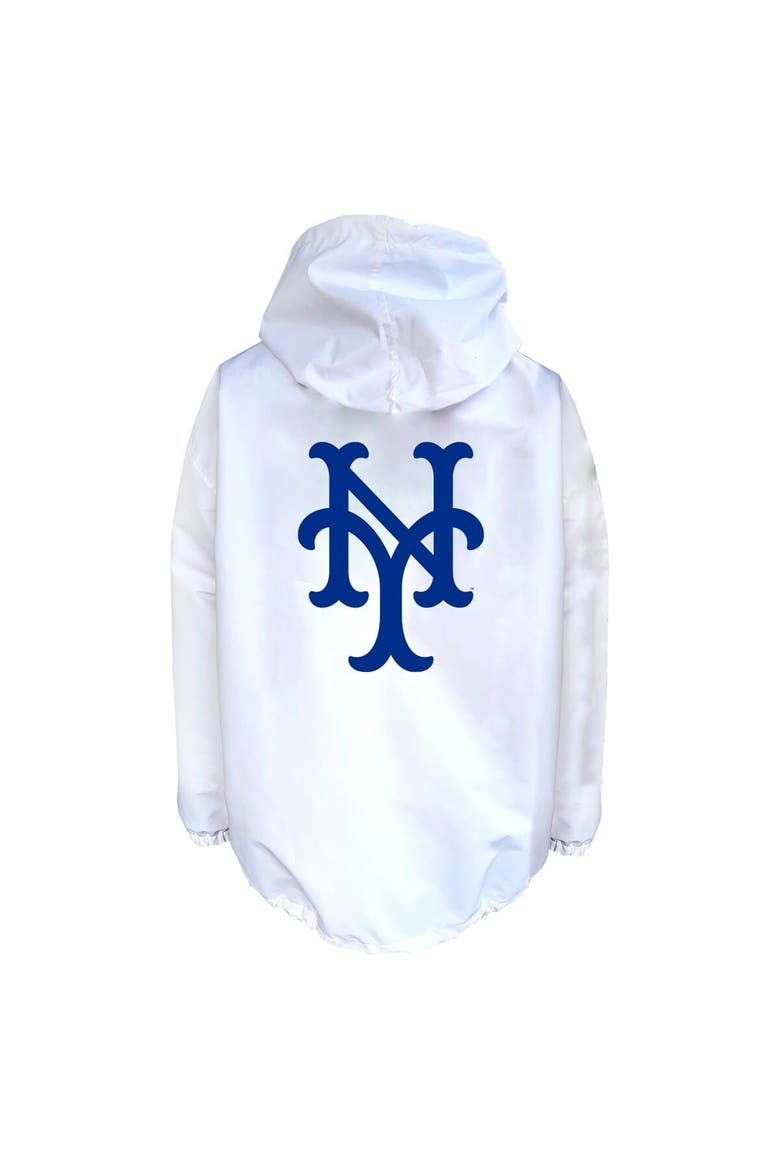 Men's Mitchell & Ness  White New York Mets Big & Tall Full-Snap Hooded Jacket, Alternate, color, White