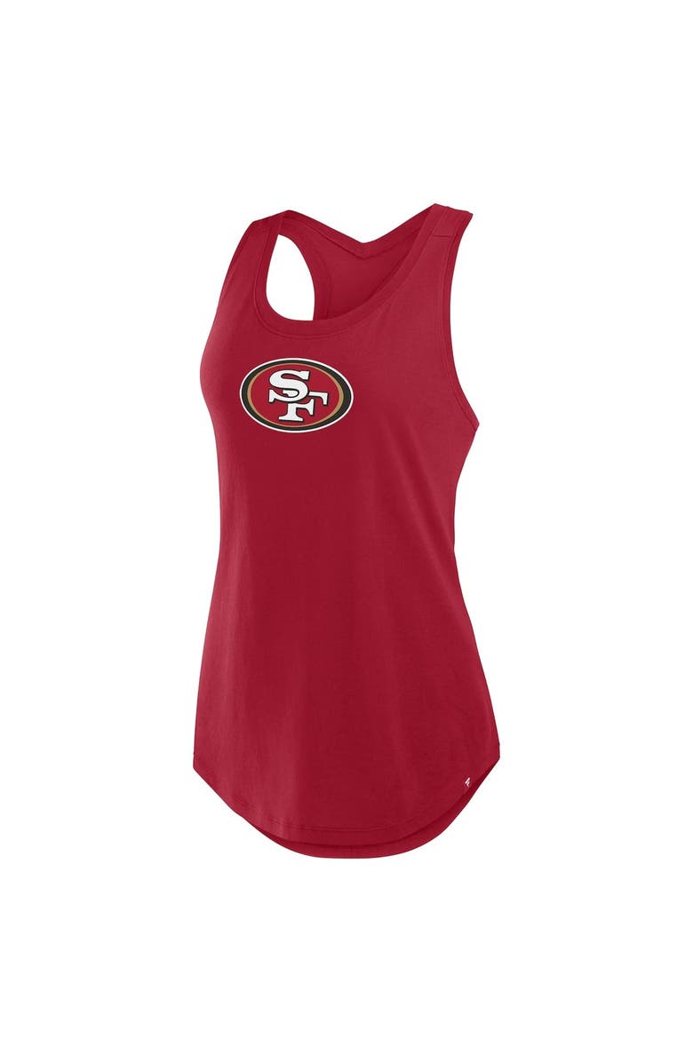 FANATICS Women's Fanatics Scarlet San Francisco 49ers Iron Fan Tank Top, Alternate, color, Scarlet