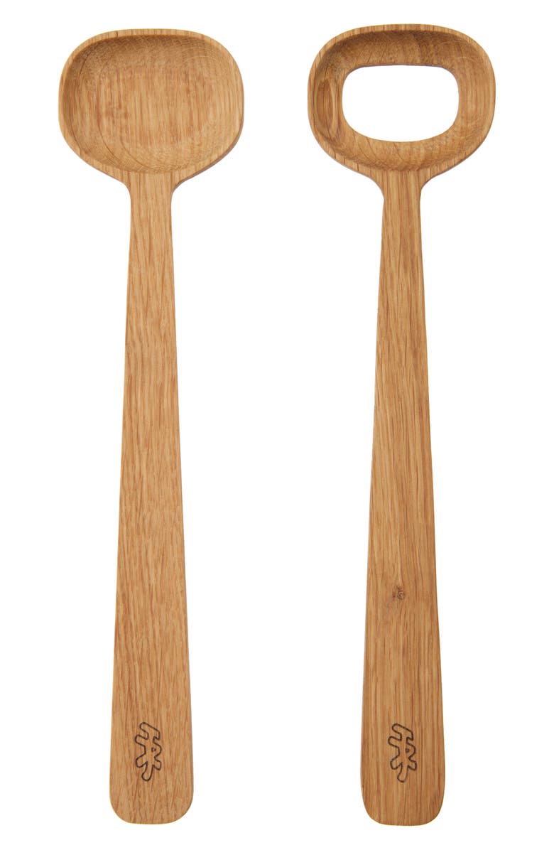 Kahler Hammershøi Salad Servers, Main, color, Brown