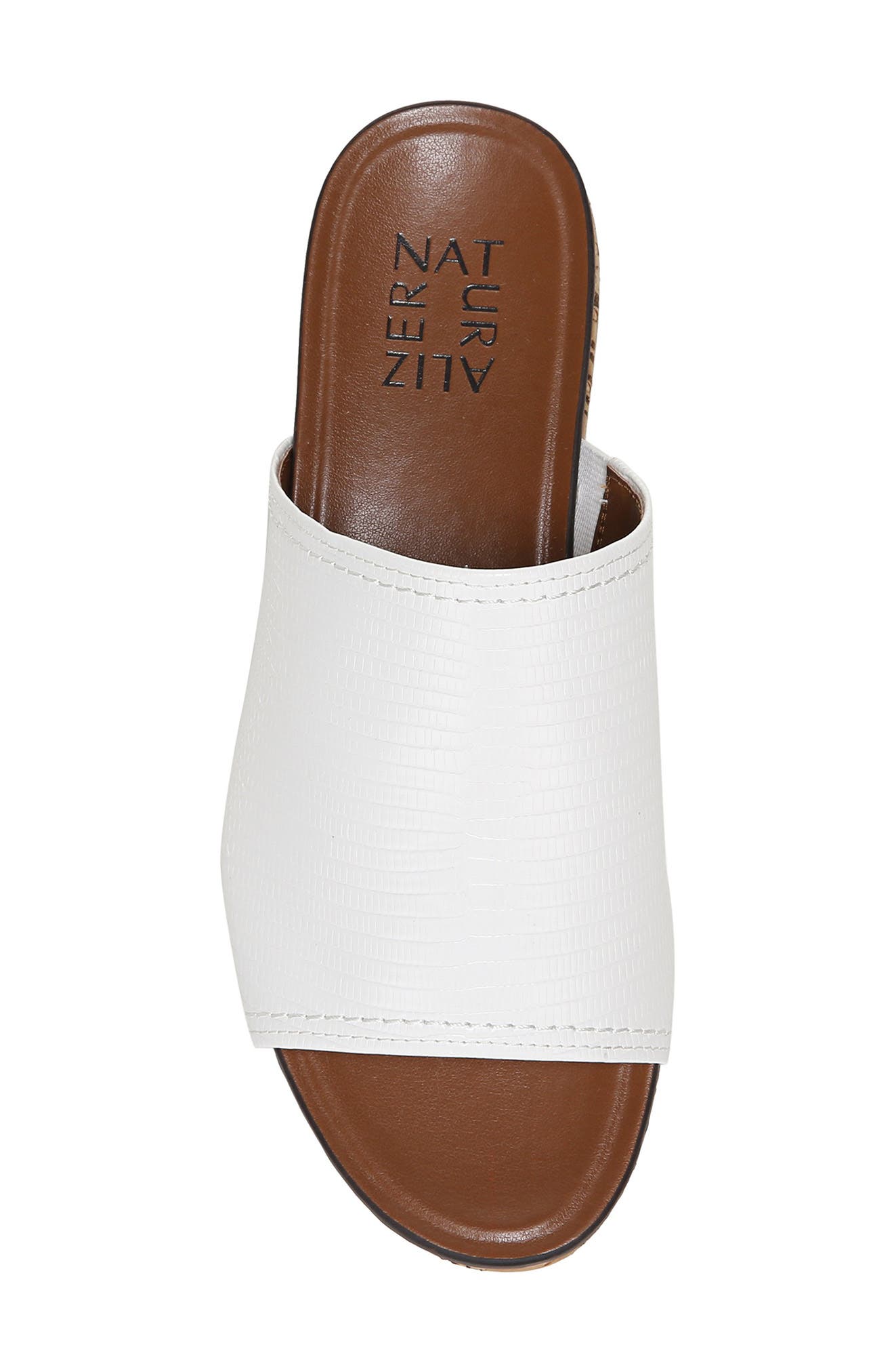 Kirstin Platform Wedge Slide Sandal, Alternate, color, WHITE LIZARD FAUX LEATHER