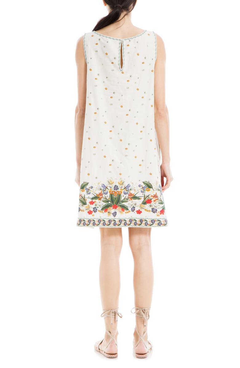 MAX STUDIO LONDON Floral Linen Blend Shift Dress, Alternate, color, 