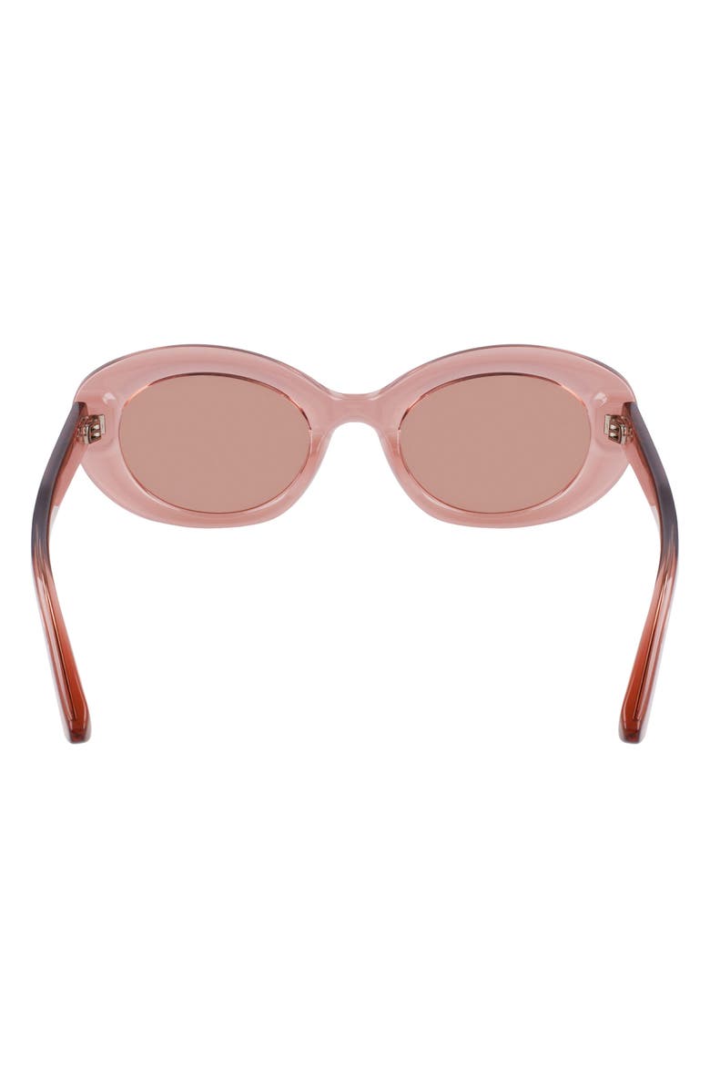 Longchamp Le Pliage 50mm Oval Sunglasses, Alternate, color, Transparent Rose