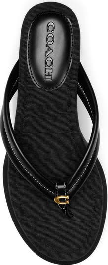 COACH シグネチャー サンダル Franki Flip Flop 厚底 黒 COACH シグネチャー サンダル Franki Flip Flop 厚底 黒 - メルカリ