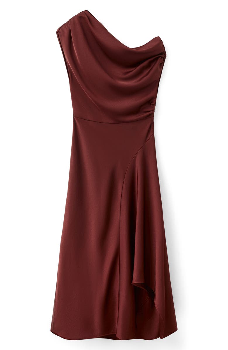 MANGO One-Shoulder High-Low Cocktail Dress, Alternate, color, 