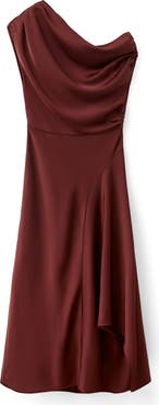 MANGO One-Shoulder High-Low Cocktail Dress