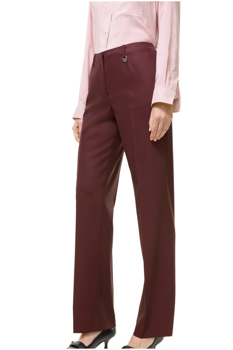 Wool Tailored Trousers, Main, color, Vineyard red