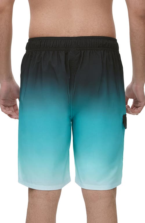 Rokka&rolla 4-way Stretch Performance Board Shorts In Ocean Gradient