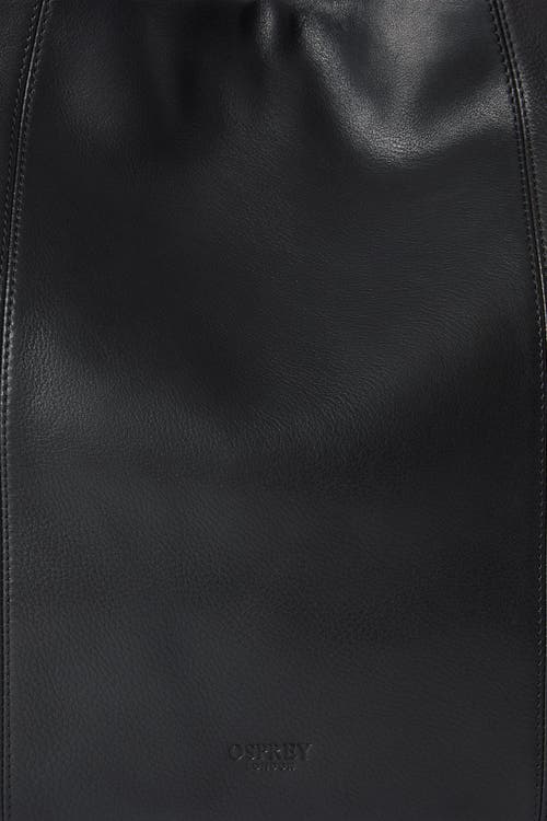 Osprey London The Carina Large Leather Hobo Bag In Black