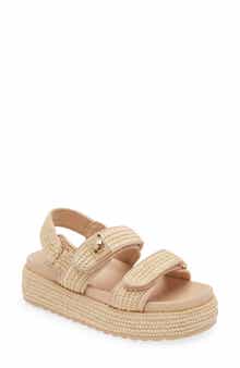 Steve Madden Bigmona Raffia Platform Sandal