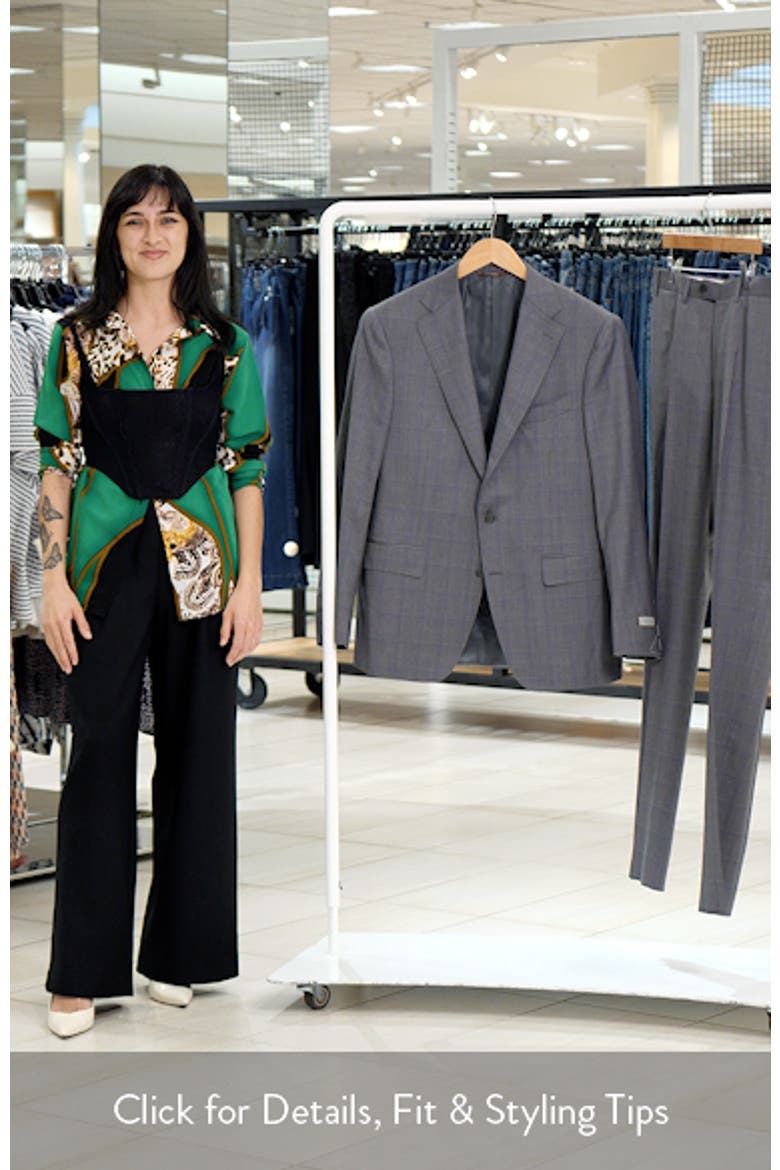 Capri Trim Fit Shadow Plaid Wool Suit video