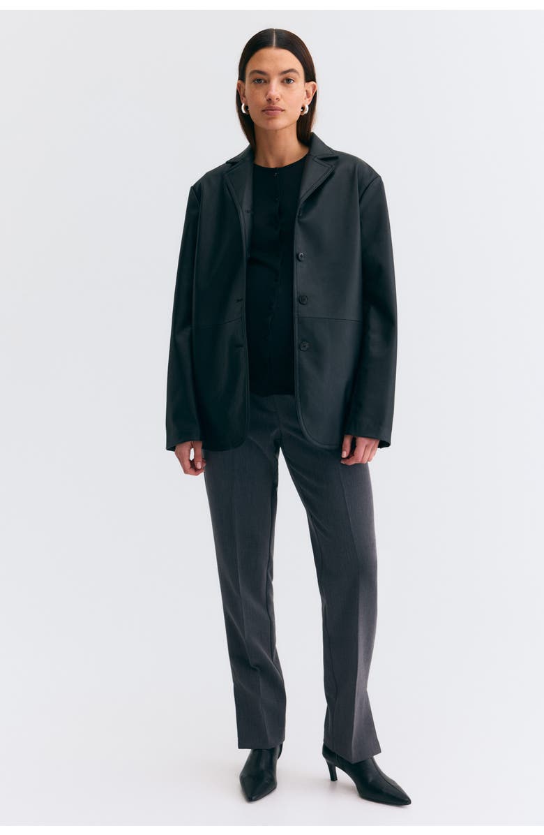 H&M Mama Slit-hem Trousers, Alternate, color, Dark Gray