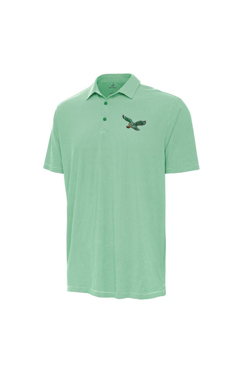 ANTIGUA Men's Antigua Kelly Green/White Philadelphia Eagles Twine Performance Polo, Main, color, Kelly Green
