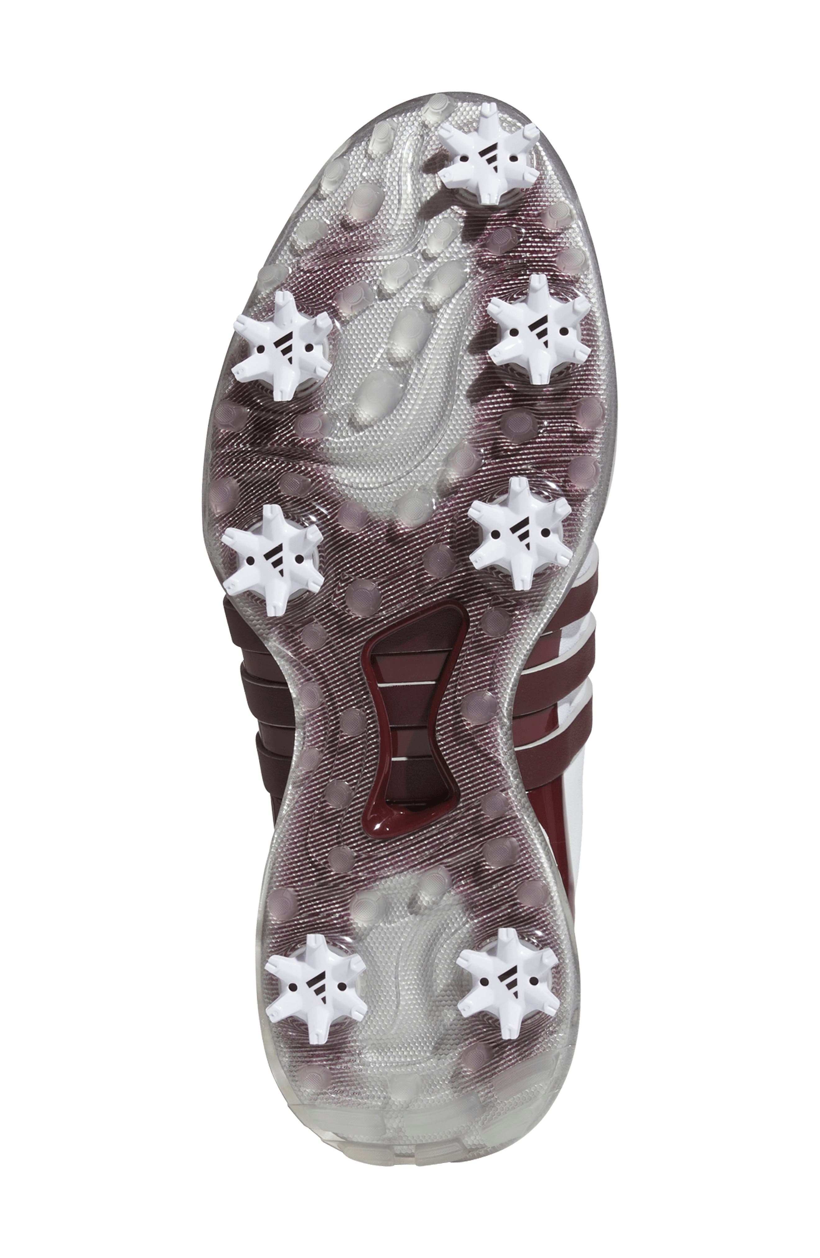 adidas Tour360 24 Golf Shoe, Alternate, color, White/ Maroon/ Iron