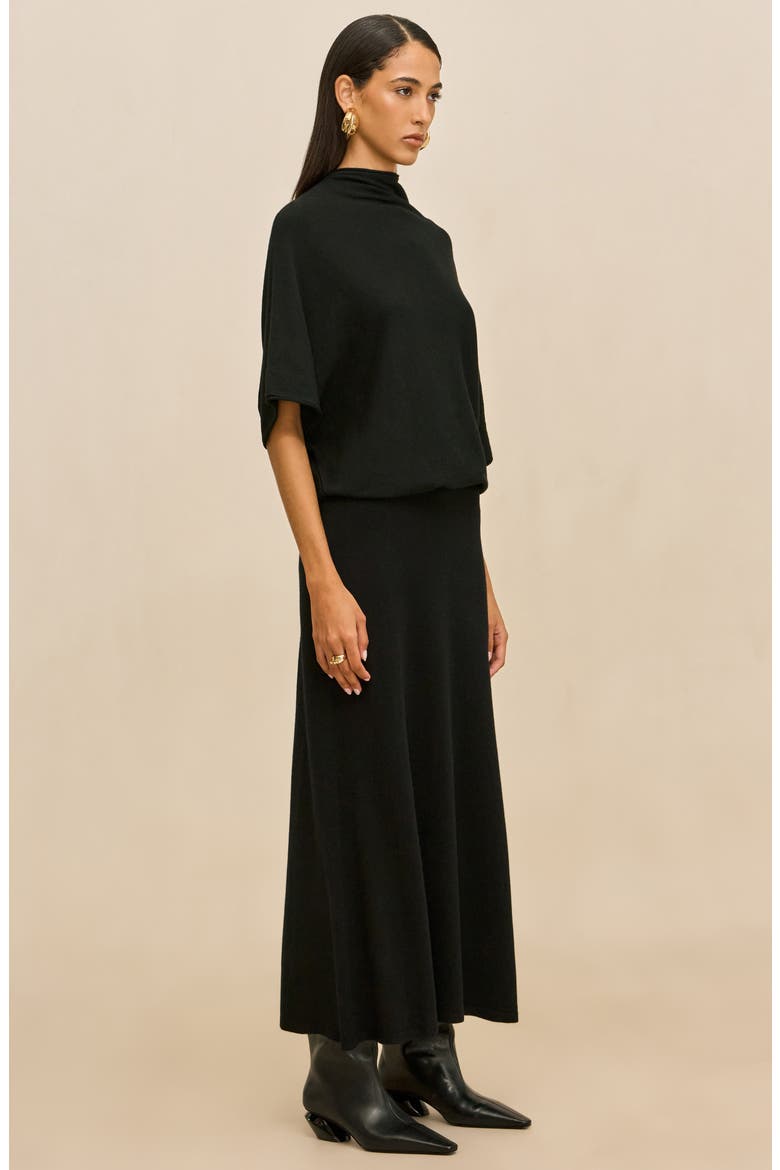 Infinity Merino Wool & Cashmere Blend Maxi Skirt, Alternate, color, BLACK