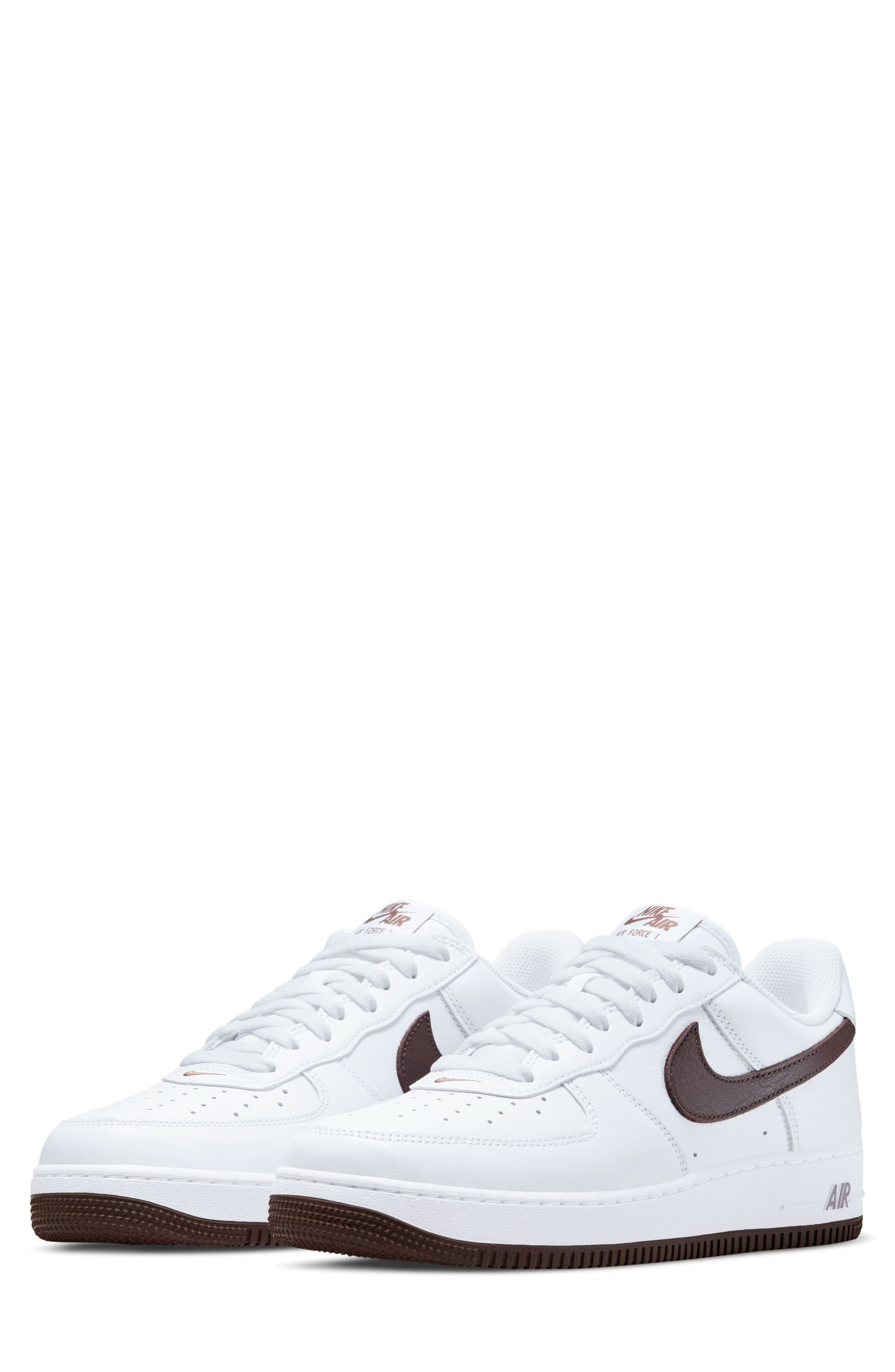 Air Force 1 Low Retro Basketball Sneaker, Main, color, WHITE/ CHOCOLATE/ GOLD