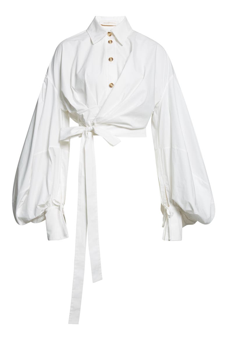 Rebellion Poplin Wrap Shirt, Alternate, color, IVORY