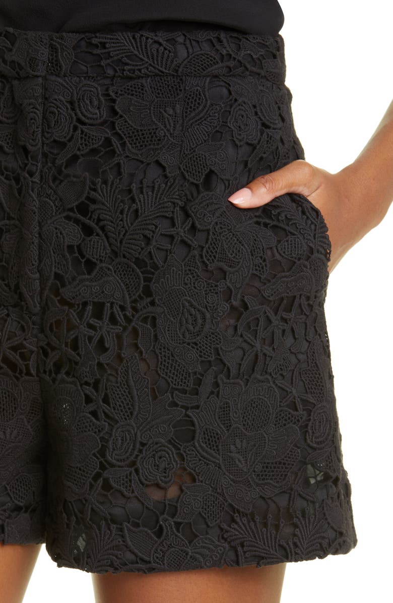 Jason Wu Collection Floral Guipure Lace Cotton Shorts, Alternate, color, 