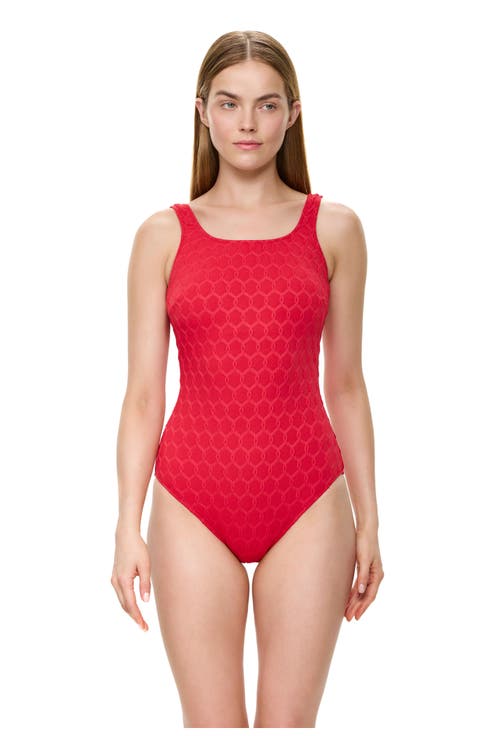 Chained Reaction Textured Post Mastectomy High Neck One Piece