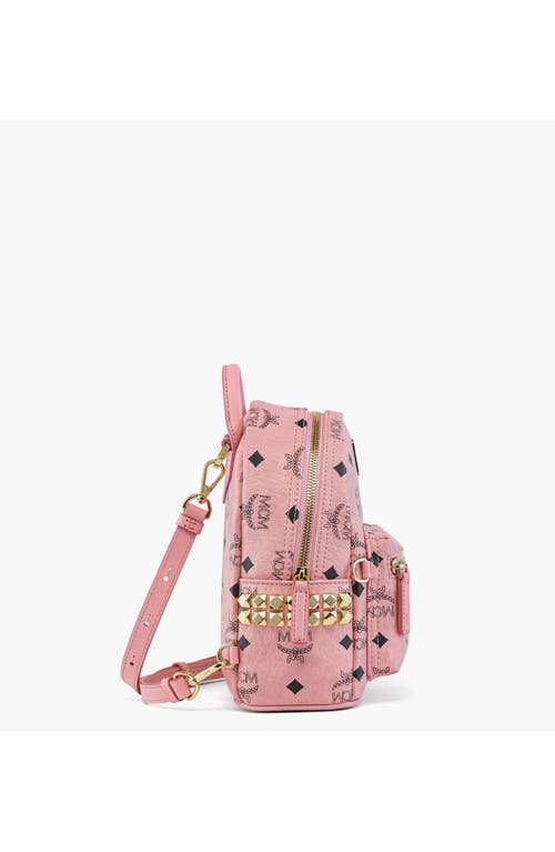 Mcm Stark Bebe Boo Side Studs Backpack In Pink