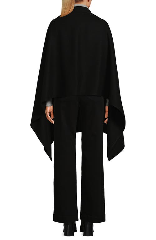 Lands' End Cashtouch Shawl Wrap In Black