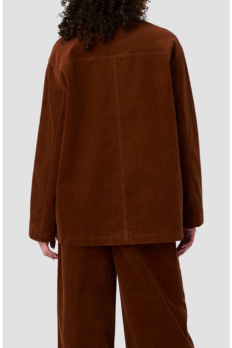 Casey Corduroy Contrast Collar Jacket, Alternate, color, CHESTNUT BROWN