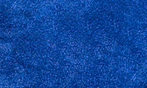 Marina Velvet Embellished Sleeve Top & Flare Pants Set In Blue