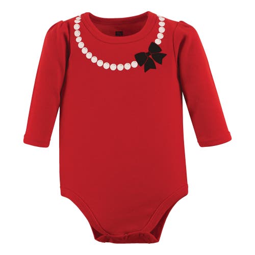 Hudson Baby Infant Breathable Cotton Long-sleeve Bodysuit Bundle 3 Count In Multi